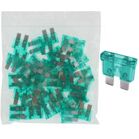 50 x Flachstecksicherung 30A / 32V / grün