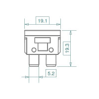 100 x Flachstecksicherung 35A / 32V / dunkelgrün