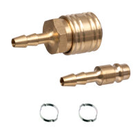 Set Druckluft Kupplung / Stecker LW 6 mm Schlauchtülle