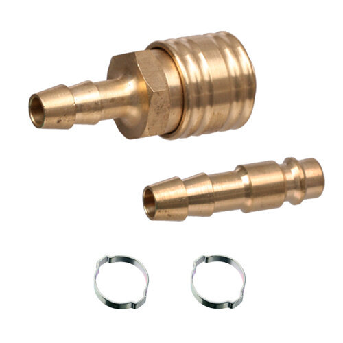 Set Druckluft Kupplung / Stecker LW 9 mm Schlauchtülle