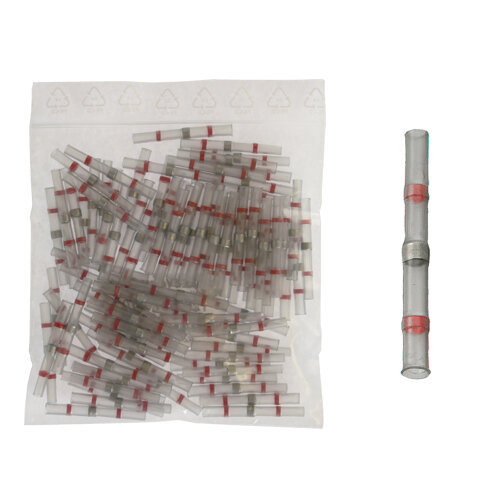 100 Stück Lötverbinder / Stossverbinder rot 0,5 - 1,5 qmm
