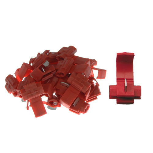 25 Stück Abzweigverbinder / Schnellverbinder / Stromdieb rot 0,5 - 0,75 qmm