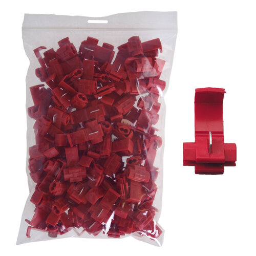 100 Stück Abzweigverbinder / Schnellverbinder / Stromdieb rot 0,5 - 0,75 qmm