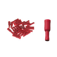 25 Rundsteckhülsen 3,86mm rot 0,25-1,0 qmm