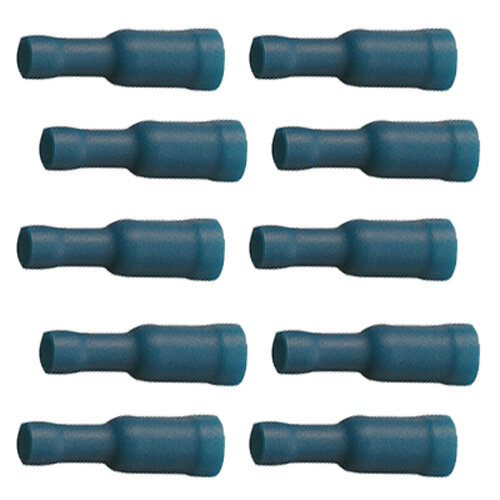 10 Stück Rundsteckhülsen 3,86mm blau 1,5-2,5 qmm