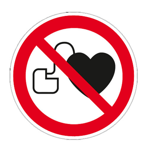 Verbot für Personen mit Herzschrittmacher Folie selbstklebend 200 mm ISO