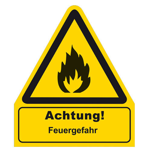 Achtung ! Feuergefahr Folie selbstklebend