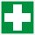 Erste Hilfe Schild Folie 100 x 100 mm ISO