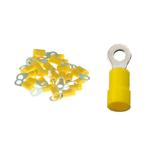 25 Ringkabelschuhe M5 5,3mm gelb 4,0 bis 6,0 mm²