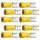 10 teilisolierte Flachsteckhülsen 6,3x0,8 gelb 4,0 bis 6,0 mm²