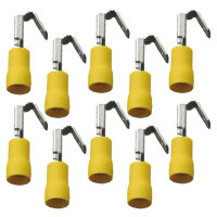 10 teilisolierte Flachsteckhülsen mit Abzweig...