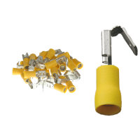 25 teilisolierte  Flachsteckhülsen mit Abzweig...