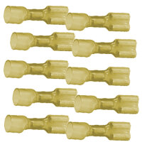 10 vollisolierte Flachsteckhülsen 6,3 x 0,8  mit...