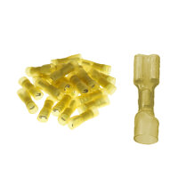 25 vollisolierte Flachsteckhülsen 6,3 x 0,8  mit...