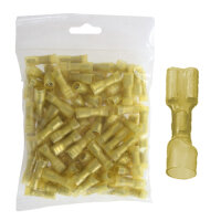 100 vollisolierte Flachsteckhülsen 6,3 x 0,8  mit...