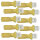 10 teilisolierte Flachstecker 6,3 x 0,8 gelb mit Schrumpfschlauch 4,0 bis 6,0 mm²