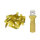 25 teilisolierte Flachstecker 6,3 x 0,8 gelb mit Schrumpfschlauch 4,0 bis 6,0 mm²