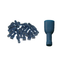 25 vollisolier Flachsteckhülsen 6,3 x 0,8 blau 1,5...