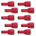 10 vollisolierte Flachsteckhülsen 6,3 x 0,8 rot 0,5 bis 1,5 mm²
