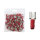 100 teilisolierte Flachsteckhülsen 6,3 x 0,8 rot 0,5 bis 1,5 mm²