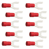 10 Gabelkabelschuhe 5,3mm rot 0,5 bis 1,5 mm²