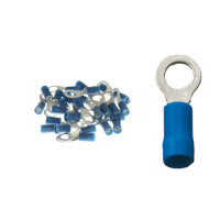 25 isolierte Ringkabelschuhe M6 blau 1,5 - 2,5qmm