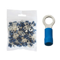 100 isolierte Ringkabelschuhe M6 blau 1,5 - 2,5qmm