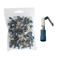 100 teilisolierte Flachsteckhülsen mit Abzweig...