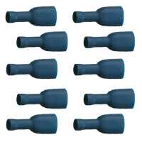 10 Flachsteckhülsen vollisoliert 4,7x0,5 blau 1,5...