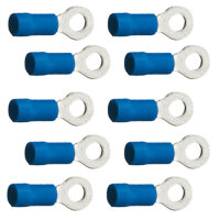 10 isolierte Ringkabelschuhe M5 blau 1,5 - 2,5qmm