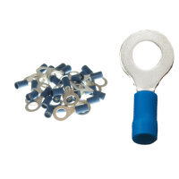 25 isolierte Ringkabelschuhe M8 blau 1,5 - 2,5qmm