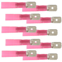 10 teilisolierte Flachstecker 6,3 x 0,8 mit...