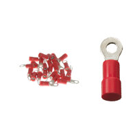 25 isolierte Ringkabelschuhe M3 rot 0,5- 1,5qmm