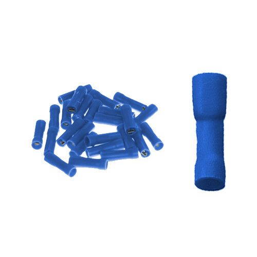 25 vollisolierte Flachsteckhülsen 2,8mm blau 1,5 bis 2,5 qmm