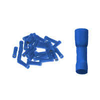 25 vollisolierte Flachsteckhülsen 2,8mm blau 1,5 bis...