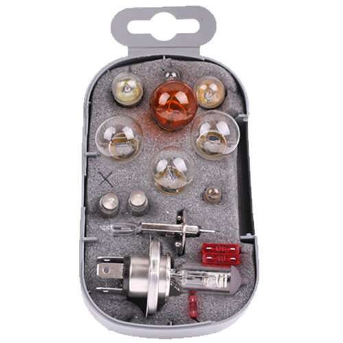KFZ Glühlampen Ersatzkasten 12 Volt H4 / H1 ( 15-teilig )