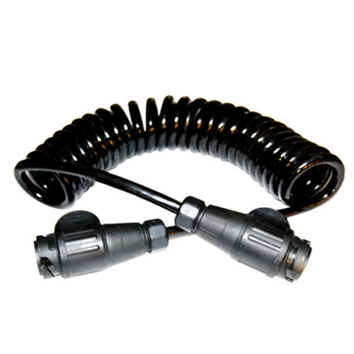 Spiralkabel 3,50m 13-polig Stecker / Stecker, Verbindung Verlängerungskabel für Anhänger Bootstrailer Trecker