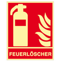 Feuerlöscher - Symbol mit Zusatztext Kunststoff...