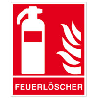 Feuerlöscher - Symbol mit Zusatztext Folie...