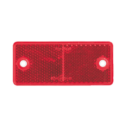 Reflektor / Katzenauge / Rückstrahler rot 90 x 40 mm, mit Befestigungsloch