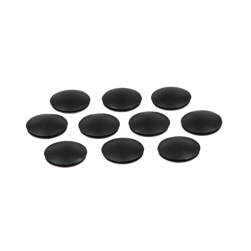 10 Blindstopfen, Karosseriestopfen, Verschlussstopfen, PVC, ID: 22,5mm - AD: 27,0mm