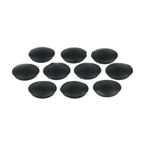 10 Blindstopfen, Karosseriestopfen, Verschlussstopfen, PVC, ID: 25,4mm - AD: 28,3 mm