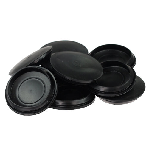 10 Blindstopfen, Karosseriestopfen, Verschlussstopfen, PVC, ID: 51,5mm - AD: 52,6mm