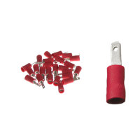 25 teilisolierte Flachstecker 2,8x0,8 rot 0,5 bis 1,5...