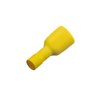 25 vollisolierte Flachsteckhülsen 6,3x0,8 gelb 4,0...