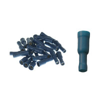 25 Stück Rundsteckhülsen 4,9mm blau 1,5-2,5 qmm