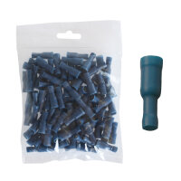 100 Stück Rundsteckhülsen 4,9mm blau 1,5-2,5 qmm