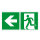 Rettungsweg links Folie selbstklebend 400 x 200 mm ISO