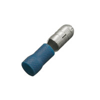 25 Stück Rundstecker 4mm blau 1,0 - 2,5 qmm