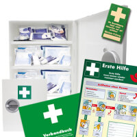 Erste Hilfe Schrank DIN 13157 inkl. Füllung,...
